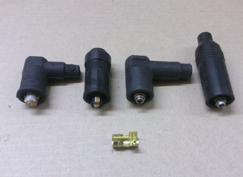 Cap and coil connectors from left to right